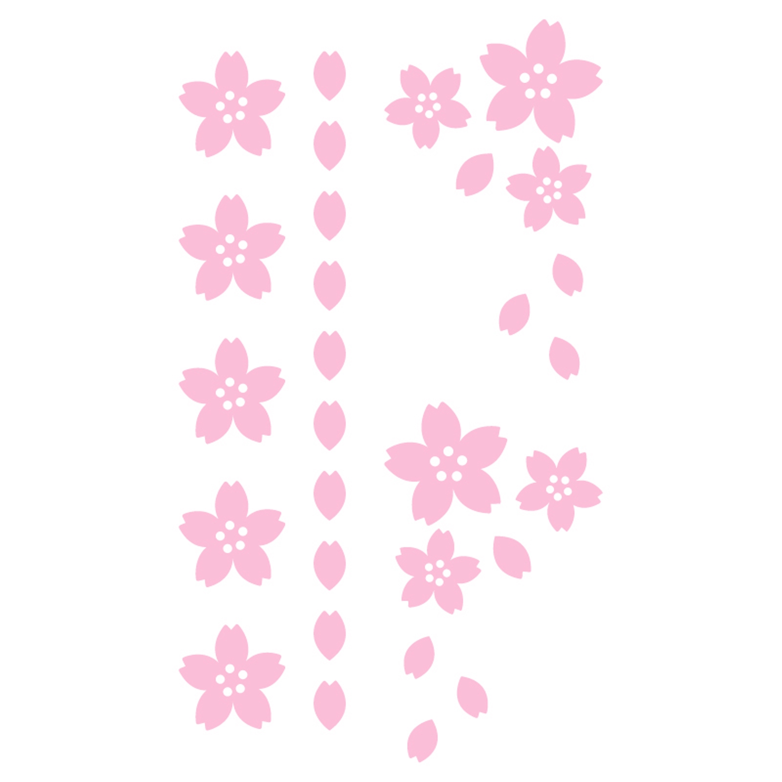 nc-smile 桜 さくら Petals of cherry blossoms ステッカー デカール シール